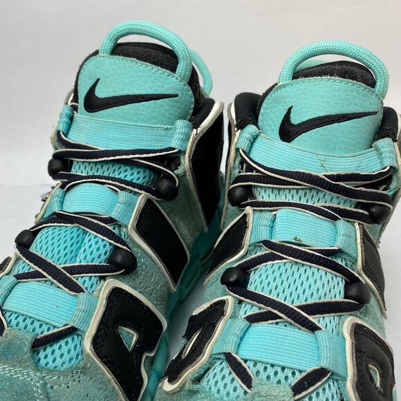 NIKE AIR "More Uptempo" (GS) Light Aqua/Black/White Shoes Size 7Y - Picture 11 of 11